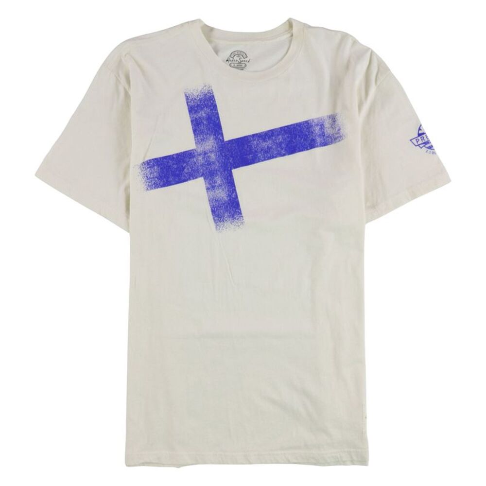 Retro Sport Mens Premiere Helsinki Graphic T-Shirt, Off-White, XL, DM